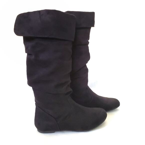 SO | Andie Black Slouchy Foldover Boots - Picture 1 of 11